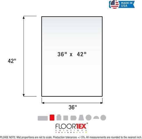 Glaciermat® Heavy Duty Glass Chair Mat for Hard Floors & Carpets - 36" x 42" in Saudi Arabia