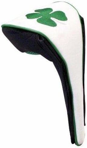 غطاء رأس Lucky Irish Four Leaf Clover Celtic Shamrock للسائقين من Golf - إغلاق مغناطيسي سهل الارتداء والخلع - جلد فاخر - يناسب سائقي 460cc in Kuwait