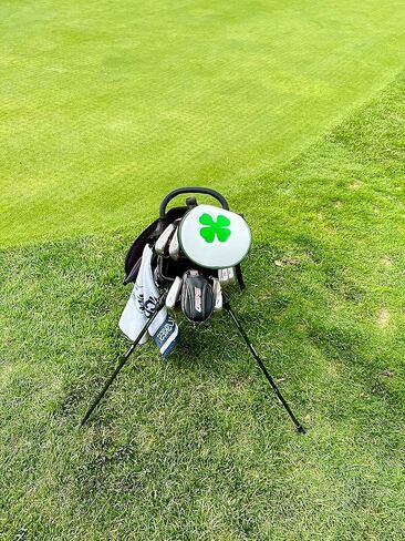 غطاء رأس Lucky Irish Four Leaf Clover Celtic Shamrock للسائقين من Golf - إغلاق مغناطيسي سهل الارتداء والخلع - جلد فاخر - يناسب سائقي 460cc in Kuwait