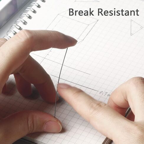 قلم رصاص ميكانيكي 2B 0.5 ملم ذو نقطة دقيقة مقاومة للكسر من الراتنج يمكن إعادة تعبئة 10 أنابيب in Kuwait