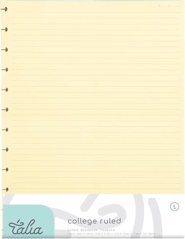Talia Discbound Notebook Refills (College Ruled, Letter (8.5in x 11in)) in Saudi Arabia