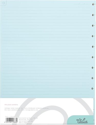 Talia Discbound Notebook Refills (College Ruled, Letter (8.5in x 11in)) in Saudi Arabia