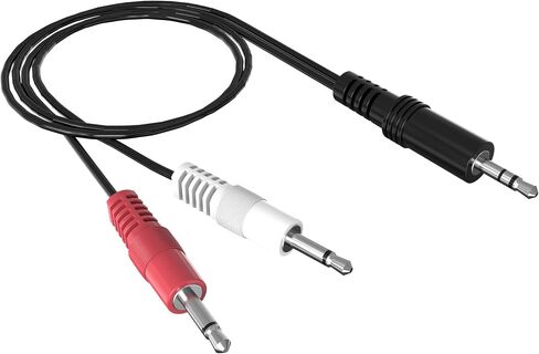 Stereo Male to Dual Mono Male Audio Cable, 3ft TRS to 2x TS Y Breakout Splitter Adapter Connector for Headphone, Speaker in Kuwait