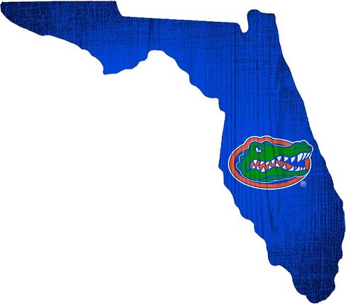 Florida Gators 11" X 11" Team Color Logo State in Saudi Arabia