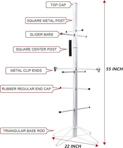 رف تجفيف معدات الهوكي رف تجفيف معدات الهوكي المعدنية رف تجفيف معدات الهوكي الرياضية رف جاف للتجفيف والتخزين مع 4 مشابك معلقة قابلة للتعديل وسوار معصم لجميع الأعمار، سهل التجميع in Kuwait