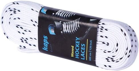 Kaps Professional Ice Hockey Skate Laces Waxed, Inline Roller Blading Skating, Quality Cotton, Made in Europe in Saudi Arabia