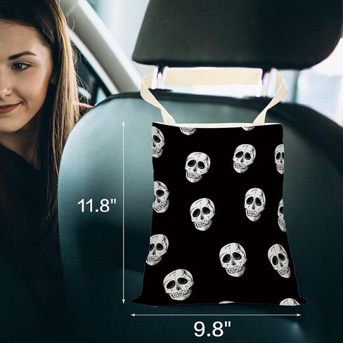 Car Trash Bag, Car Garbage Bag, Car Trash Bag Hanging, Waterproof, Car Back Seat Organizer, Car Trash Can for Car Accessories, Vehicle, Travelling, Camping, Outdoor, Animal Dog Cow Leopard Decor in Saudi Arabia