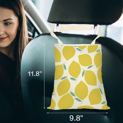 Car Trash Bag, Car Garbage Bag, Car Trash Bag Hanging, Waterproof, Car Back Seat Organizer, Car Trash Can for Car Accessories, Vehicle, Travelling, Camping, Outdoor, Animal Dog Cow Leopard Decor in Saudi Arabia