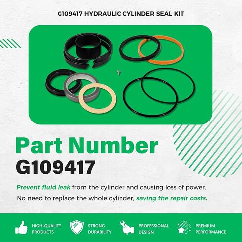 G109417 Hydraulic Cylinder Seal Kit Fits for Case 35CWL 580D 580E 580G 580SD 580SE 650 850D 855D W30 in Saudi Arabia