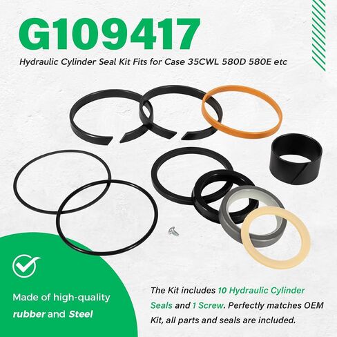 G109417 Hydraulic Cylinder Seal Kit Fits for Case 35CWL 580D 580E 580G 580SD 580SE 650 850D 855D W30 in Saudi Arabia