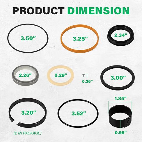 G109417 Hydraulic Cylinder Seal Kit Fits for Case 35CWL 580D 580E 580G 580SD 580SE 650 850D 855D W30 in Saudi Arabia