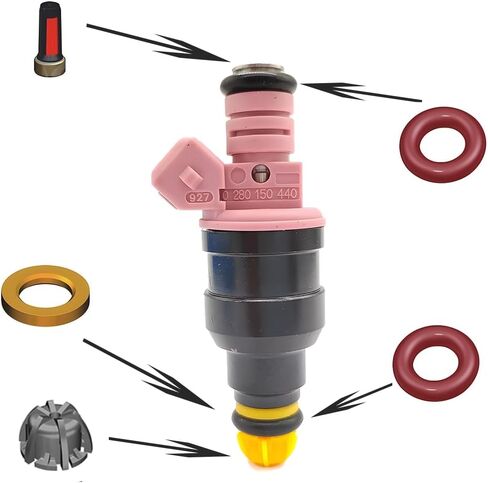 8 مجموعة حقن الوقود يا الدائري مجموعة الختم مجموعة من 4 قطع لنيسان لإنفينيتي لدودج لفورد لميركوري in Kuwait