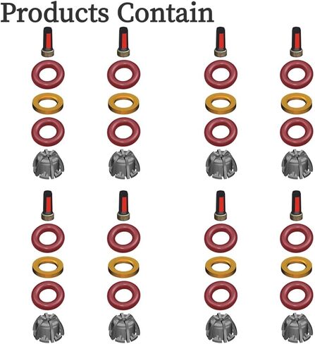 8 مجموعة حقن الوقود يا الدائري مجموعة الختم مجموعة من 4 قطع لنيسان لإنفينيتي لدودج لفورد لميركوري in Kuwait