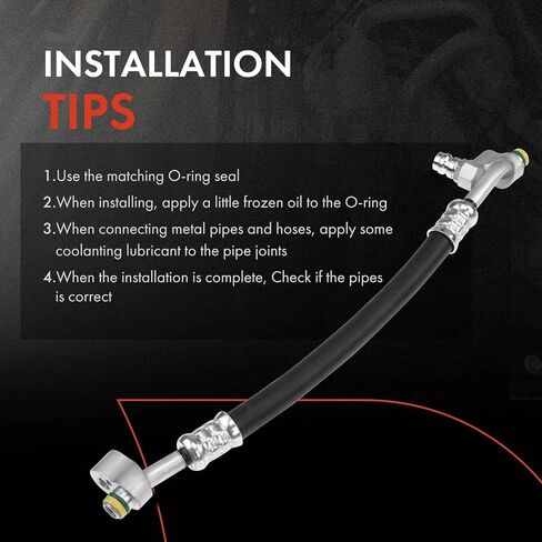 A-Premium A/C Discharge Line Hose Assembly Compatible with BMW 3-Series 323i 328i 325i / 328Ci 323Ci 325Ci 330Ci / 325xi 330i 330xi, 2.5L 2.8L 3.0L, Compressor to Condenser in Saudi Arabia