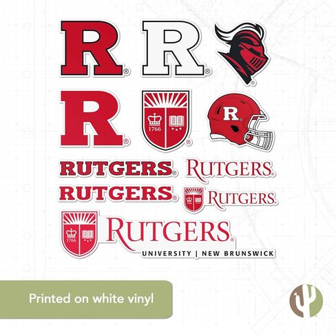 ملصق صبار الصحراء روتجرز ملصق جامعة ولاية نيوجيرسي RTX ملصقات الفينيل شارات الكمبيوتر المحمول زجاجة مياه سجل قصاصات السيارة T2 (النوع 2) in Saudi Arabia