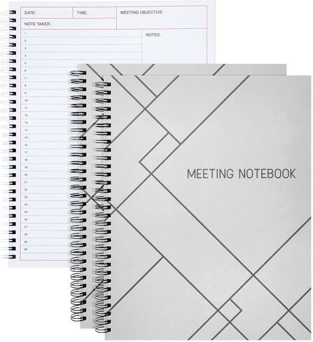 Juvale 2 Pack Meeting Notebooks for Work, Spiral-Bound Daily Planner for Project Management, Office, Business, Note Taking, Organizer (160 Pages, 8.5 x 11 In) in Saudi Arabia