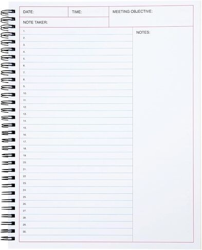Juvale 2 Pack Meeting Notebooks for Work, Spiral-Bound Daily Planner for Project Management, Office, Business, Note Taking, Organizer (160 Pages, 8.5 x 11 In) in Saudi Arabia