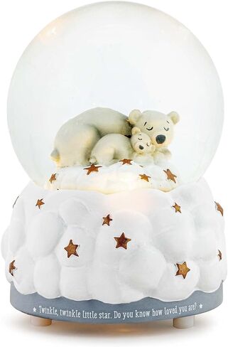 DEMDACO Twinkle Twinkle Little Star White and Grey 5.5 x 4 Inch Illuminated Musical Water Globe in Saudi Arabia