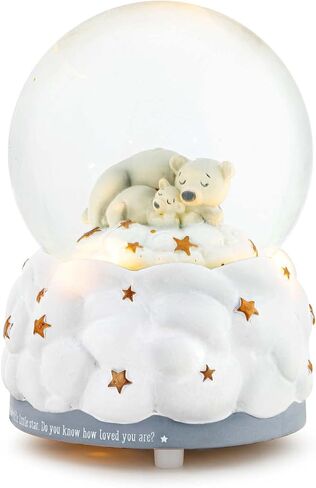 DEMDACO Twinkle Twinkle Little Star White and Grey 5.5 x 4 Inch Illuminated Musical Water Globe in Saudi Arabia