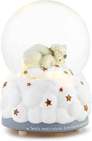 DEMDACO Twinkle Twinkle Little Star White and Grey 5.5 x 4 Inch Illuminated Musical Water Globe in Saudi Arabia
