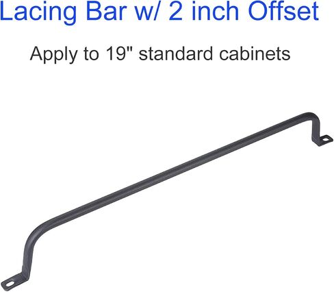 19" Horizontal Lacing Bar w/ 0.5 inch Offset rack Mount cable management, Pack of 10 in Saudi Arabia