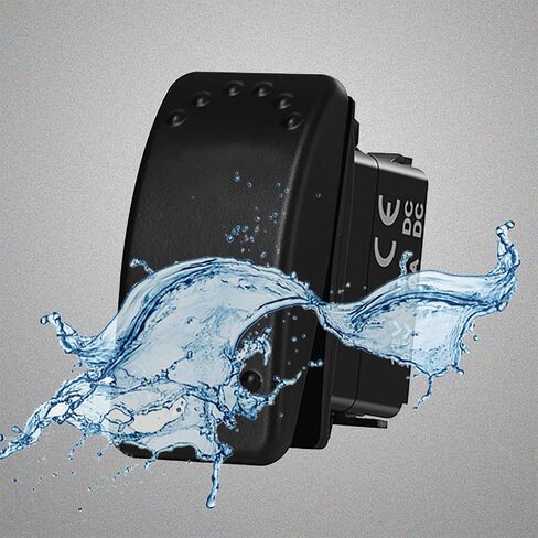 Waterproof 3 Position Rocker Switch 12V 20A 6 Pin DPDT ON Off ON Marine Boat Toggle Switch for Tractor Golf Cart 4x4 ATV UTV in Kuwait