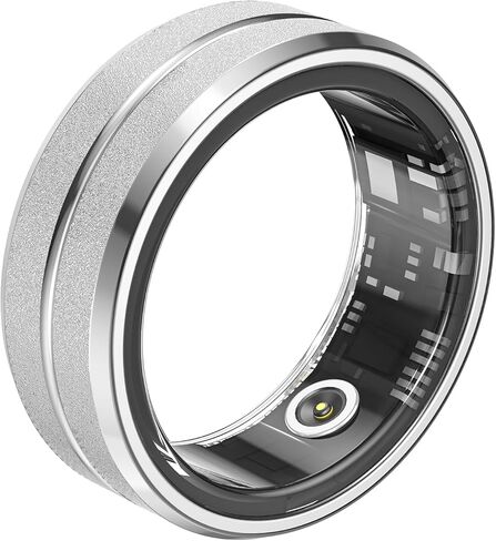 خاتم ذكي فضي اللون متتبع الصحة، متتبع النشاط، مراقب معدل ضربات القلب، مسجل النوم، تذكير النشاط، IP68، مقاوم للماء، المستوى 12 # فضي in Kuwait