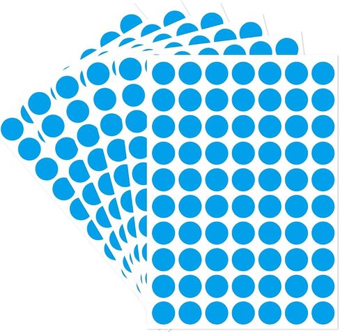 ملصقات منقطة، ملصقات دائرة بيضاء مقاس 1/2 بوصة، 1400 قطعة من ملصقات ترميز الألوان ذاتية اللصق وقابلة للكتابة، ملصقات دائرية لبيع المرآب في الفصول الدراسية in Kuwait