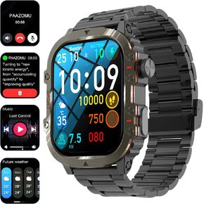 Smart Watch for Women Men Fitness (Answer/Make Calls) Compatible with iPhone/Android Phones, 2.01" HD Screen Outdoor Sport Running Watches Health Tracker Heart Rate Monitor Step Counter