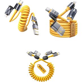 3 Pack [Coiled+Chubby] [239W+100W+60W] Charging Cable
