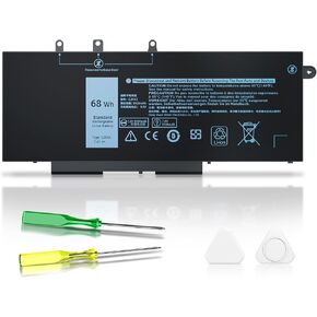 GJKNX 7.6V 68Wh Laptop Battery Replacement for Dell Precision 15 3520 3530 Series, Latitude 5280 5288 5480 5580 5488 5590 5591 5490 5491 5495 E5480 E5580 E5490 E5590 GD1JP 0GD1JP DY9NT 5YHR4 451-BBZG
