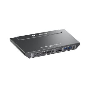 AV Access KVM Switch with Docking Station for Laptop & Desktop | 100W Charging, 4K@60Hz Dual Monitor HDMI, 3xUSB 3.0, USB-C, 1G Ethernet, EDID Support, SD, 3.5mm AUX Audio | Fast Switch 2 Computers