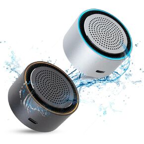 MagBeat Bluetooth Speaker with Magnetic Wireless Charger 2in1 (Graphite & Titanium), Portable Stereo Sync TWS, Booming Bass, 10-Hour Playtime, IPX7 Waterproof, Aluminum Unibody Design for Anywhere Use