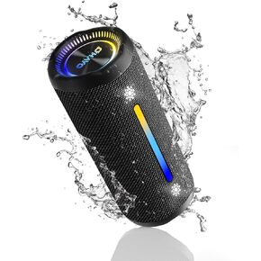 OHAYO Portable Bluetooth Speaker with Dazzling Lights, IPX7 Waterproof, Wireless Stereo Pairing, 25W Powerful Sound, Bass Up, Bluetooth 5.3, 24H Playtime for Home/Outdoor/Beach/Travel, Gift Ideas