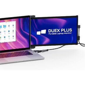 Mobile Pixels Duex Plus Portable Monitor for Laptops, USB C/USB A Plug and Play 13.3in FHD 1080p Laptop Screen Extender