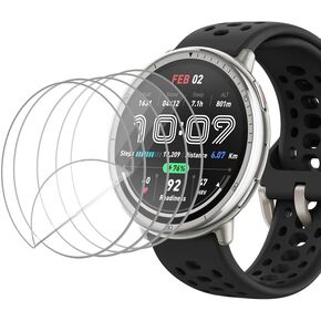 Screen Protector Compatible with Amazfit Active 2 Smart Watch 44mm, Case Friendly HD Clear [Anti-Scratch] [Bubble Free] [Anti-Fingerprint] PET Film for Amazfit Active 2 Smartwatch [5 PCS]