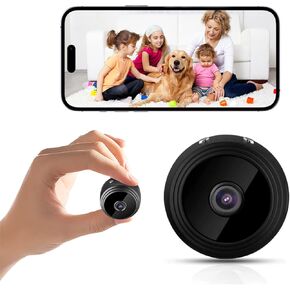 1080P WiFi Wireless Small Camera, Indoor Hidden Camera, Home Security Camera with Motion Detection, Night Vision