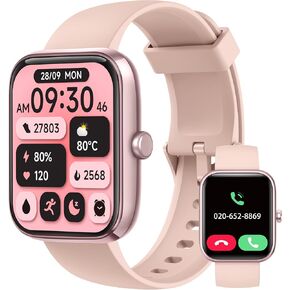 Smart Watch 2025 New Upgraded, 1.83'' Smartwatch Women Men Answer Make Calls, Alexa Fitness Watch, IP68 Waterproof Fitness Tracker, Heart Rate Monitor, 100+ Sports Watch, Timer for Android & iOS
