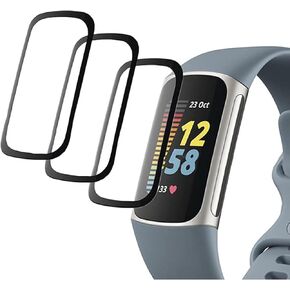 [3 Pack] For Fitbit Charge 4 watch film Tempered Glass Screen Protector, [99.99% HD Clear] [9H Hardness] [film Friendly] for Fitbit Charge4 Glass Tempered film