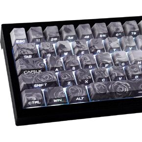 Keycaps - Side Print Keycaps, Shine Through Custom Key caps, PBT Keycap Set Dye Sub & Double Shot, 131 Keys Cherry Profile Keyboard Keycap for Magnetic Mechanical Keyboard, Rose Coast