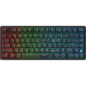JOMKIZ MCHOSE Jet 75 Wired Magnetic Switch Mechanical Gaming Keyboard, 75% Rapid Trigger Hall Effect Keyboard, Hyper-Fast Adjustable Actuation, 8K Hz Polling Rate, RGB HotSwap, for PC/Mac, Black