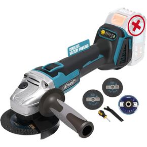 Cordless Angle Grinder(No Battery), Power Angle Grinder with Brushless Motor 4" and 4-1/2" 8500RPM for Polishing/Sharpening/Removing Rust