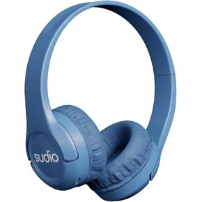 سماعات Sudio K1 Kids Wireless - الحد الأقصى للحجم الآمن ، والوزن الخفيف ، وملاءمة قابلة للتعديل ، Bluetooth 5.0 ، عمر البطارية الطويل ، مثالي للأطفال - تصميم مريح في الأذن. (أزرق)