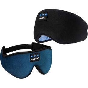 MUSICOZY Sleep Headphones Bluetooth 5.4 Headband Sleeping Headphones Sleep Mask, Wireless Music Eye Mask Sleep Earbuds for Side Sleeper Men Women Cool Tech Gadget Unique Gift Office Travel, Pack of 2