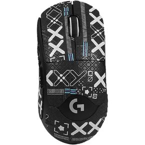 Mouse Grip Tape Full Coverage for Logitech G PRO X SUPERLIGHT Wireless/2 LIGHTSPEED Wireless,NOUKAJU Mouse Anti Slip Grip Tape,Self-Adhesive PreCut Sweat-Resistant Professional Mice Upgrade Kit(Black)