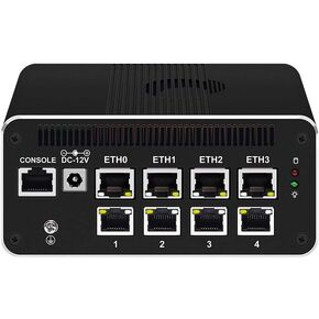 Firewall Appliance Mini PC, Intel Pentium 8505 Quad Core 8xIntel I226 2.5G Ethernet VPN Soft Routing,2*USB3.2 1*TF Slot 2*SATA 1*M.2 NVMe x4 8/16/32/64GB DDR5 M.2 Nvme (NO RAM NO SSD)