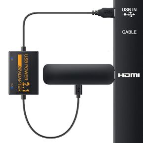 USB Power Cable for Fire TV Stick 4K Max, Powers Streaming TV Sticks Directly from TV Micro USB Port (Eliminates AC Adapter and Very Long Power Cable), USB Power Cable Adapter for Fire TV Stick
