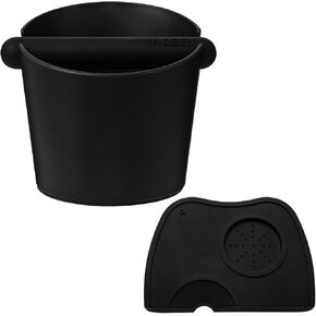 6.3Inch Knock Box Large Espresso Knock Box Shock-Absorbent Knock Box Espresso with Removable Knock Bar and Non-Slip Base Espresso Machine Accessories for Home/Office