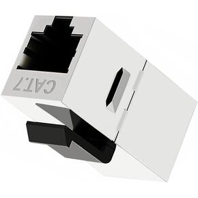 NFHK 10-Gigabit UTP CAT7 Keystone Coupler RJ45 Female to Female Shield 8P8C UTP STP Keystone Inline Coupler Black