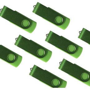 4GB USB 2.0 Flash Drive 5 Pack Thumb Drives Swivel Jump Drive Zip Drive Memory Sticks (Green 4GB)